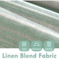 thumbnail image 3 of DriftAway Chris Vertical Striped Pattern Linen Blend Lined Thermal Insulated Blackout and Room Darkening Linen Curtains for Farmhouse Printed 2 Panels 52 Inch by 108 Inch Green, 3 of 9