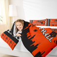 thumbnail image 3 of jejeloiu Boys Ball Game Bedding Comforter Set,Football Sport Lovers Twin Comforter Sets,Orange Rugby Helmet Bedding Set For Boys,Breathable Home Decor Reversible,2 Pieces, 3 of 7