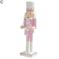 thumbnail image 2 of Puppet Statue Decorative Rhinestone Inlaid Excellent Pink Glitter Nutcracker Soldier Doll Toy Ornament, 2 of 5