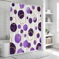 thumbnail image 5 of Purple Polka Dots Shower Curtain Set - Standard 72" x 72" Washable Bathtub Curtain with 12 Hooks, Modern Abstract Art Waterproof Fabric Stall Shower Curtains for Bathroom/Bathtub Décor, 5 of 6