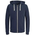 thumbnail image 4 of UTTOASFAY Men'S Solid Stitching Drawstring Hooded Slim Jacket Coat Outwear Blue M, 4 of 4