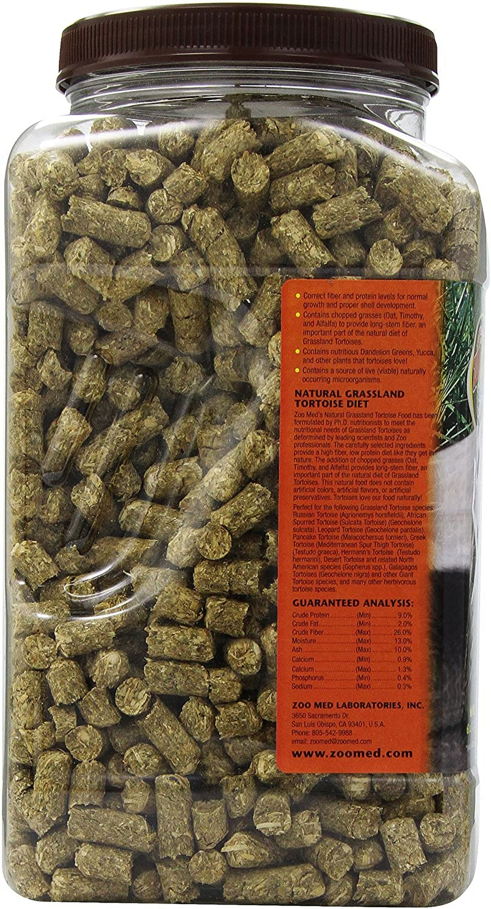 Zoo Med Natural Grassland Tortoise Food [Reptile Tortoise Food, Reptile Supplies] 120 oz (2 x 60 oz)
