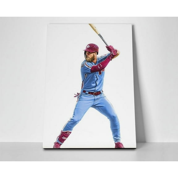 Bryce Harper Phillies Poster or Wrapped Canvas