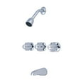 thumbnail image 1 of Central Brass 80971 Three Handle Tub & Shower Set - Polished Chrome, 1 of 1