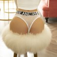 thumbnail image 2 of Bigersell Women's Underwear Clearance Crotchless Panties Tangas Panty Style P-353 Spandex Shaping Panties Ladies Thong Briefs High Waist Women's Panties White L, 2 of 8