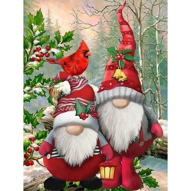 Adult Christmas Diamond Painting Kits Gnomes Full Diamond - Temu