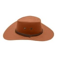 thumbnail image 6 of JAHH Shapeable Western Cowboy Hat for Men Women Felt Fedoras Cap Outback Cowgirl Jazz Hats with Belt Buckle Sunhat Winter, 6 of 6