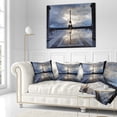 thumbnail image 2 of Designart Reflection of Paris Eiffel TowerWith Clouds - Throw Pillow - 18x18, 2 of 4
