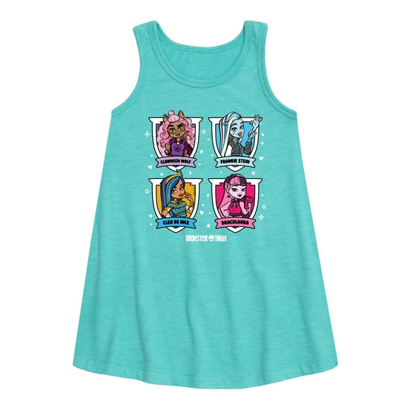 Monster High - Character Grid - Toddler and Youth Girls A-line Dress