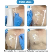 Waterproof Wound Bandage,Happon 10 Pcs 9.84*11.81in Shower Waterproof Patch Transparent Adhesive Bandage,Transparent Stretch Adhesive Bandage for Wound Dressing, Swimming, Shower