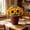 Coffee-CO, variant on MMJ Small Faux Rattan Textured Plastic Green Plant Flower Pot, 4.53x4.33in with Drainage Base Indoor Potted Planter