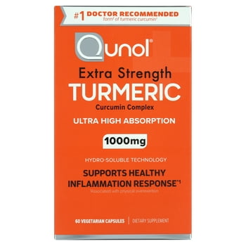 Qunol Turmeric Curcumin s (60 Count) with Ultra High Absorption, 1000mg Joint Support al Supplement