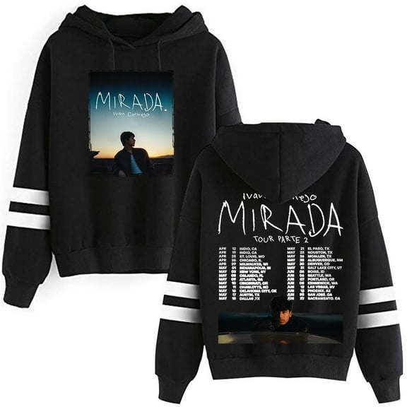Ivan Cornejo 2025 Mirada Tour Dates Pullover Hoodies Pocketless Parallel Bars Sleeve Streetwear