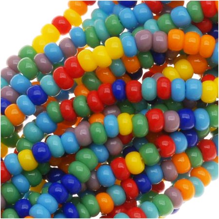 - Jablonex Czech Seed Beads Mix, Size 11/0, Rainbow Opaque Multi, 1 Hank Per 4000 Beads