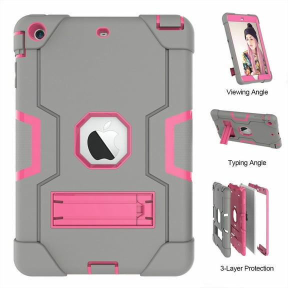 Golden Sheeps Compatible for iPad 8th Generation 10.2 Inch 2020,iPad 7th Gen 10.2 Inch 2019 Impact Hybrid Drop Proof Armor Defender Full-Body Protection Case Convertible Built in Stand(GREY Pink)