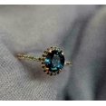 thumbnail image 2 of London Blue Topaz 2.Ct Oval Cut Halo Pretty Engagement Ring 14k Rose Gold Over, 2 of 5