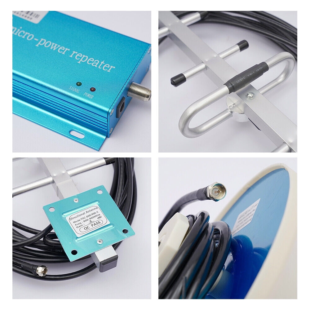 850MHz Repeater Cell Phone Signal Booster Home 3G 4G CDMA Booster Amplifier Repeater Kit Outdoor Yagi Antenna with 10m Cable Signal Amplification 100-150 Square Meters
