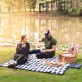 thumbnail image 3 of Ozark Trail Outdoor 60"x70"  Picnic Blanket, Blue White Plaid, 3 of 9