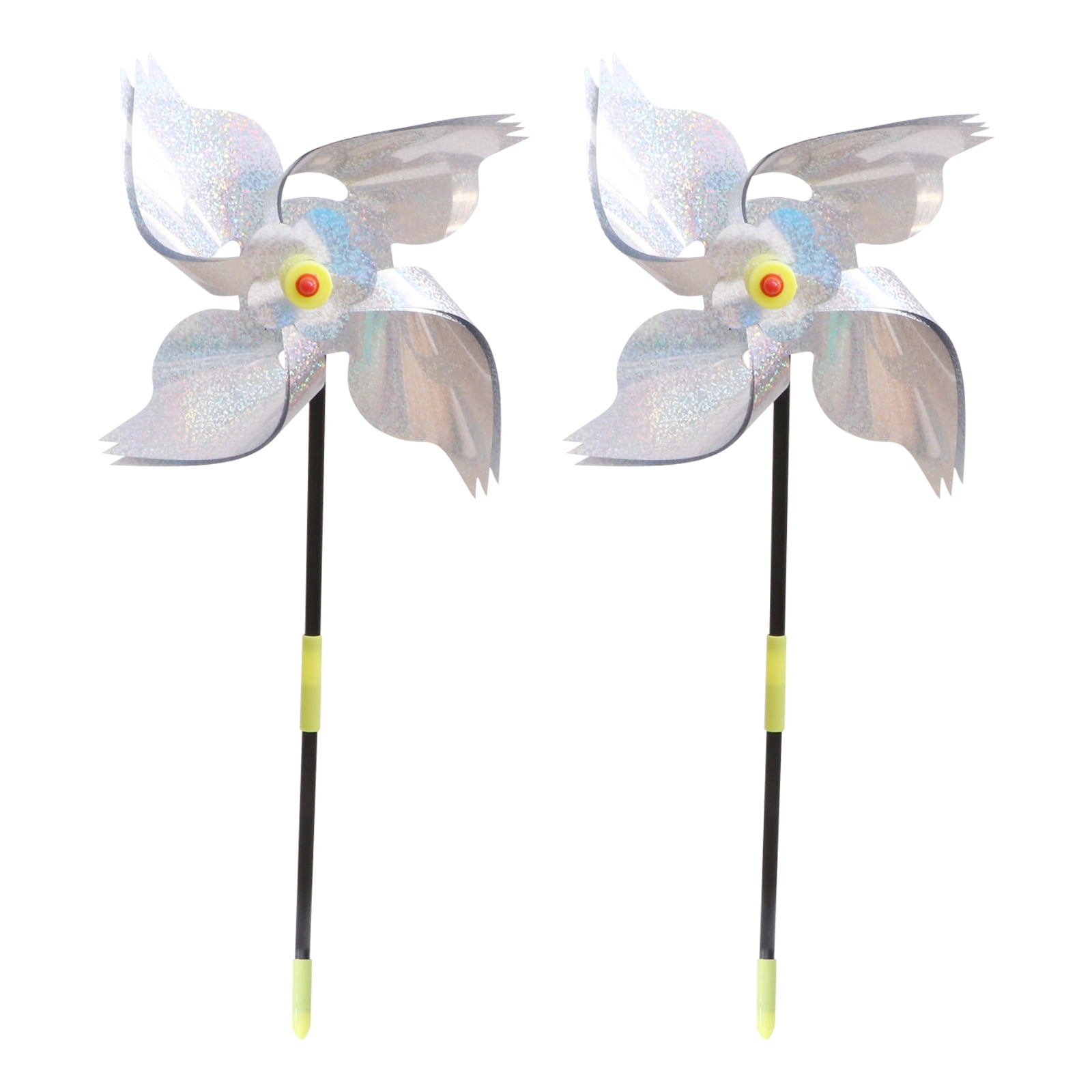 OUNONA Bird Pinwheels Spinners Reflective Deterrent Pinwheel Birds