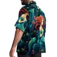 thumbnail image 3 of Mermaid Men's Short Sleeve Poplin Shirt, Casual Printed Button Down, Summer Beach Hawaiian Shirts, Unisex, 3 of 6