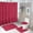 Maroon, variant on Shower Curtain Set 4 Piece include Shower Curtain and Rugs and Non Slip U Shaped Toilet Rugs Luxury Bathroom Decor Light Thulian Pink