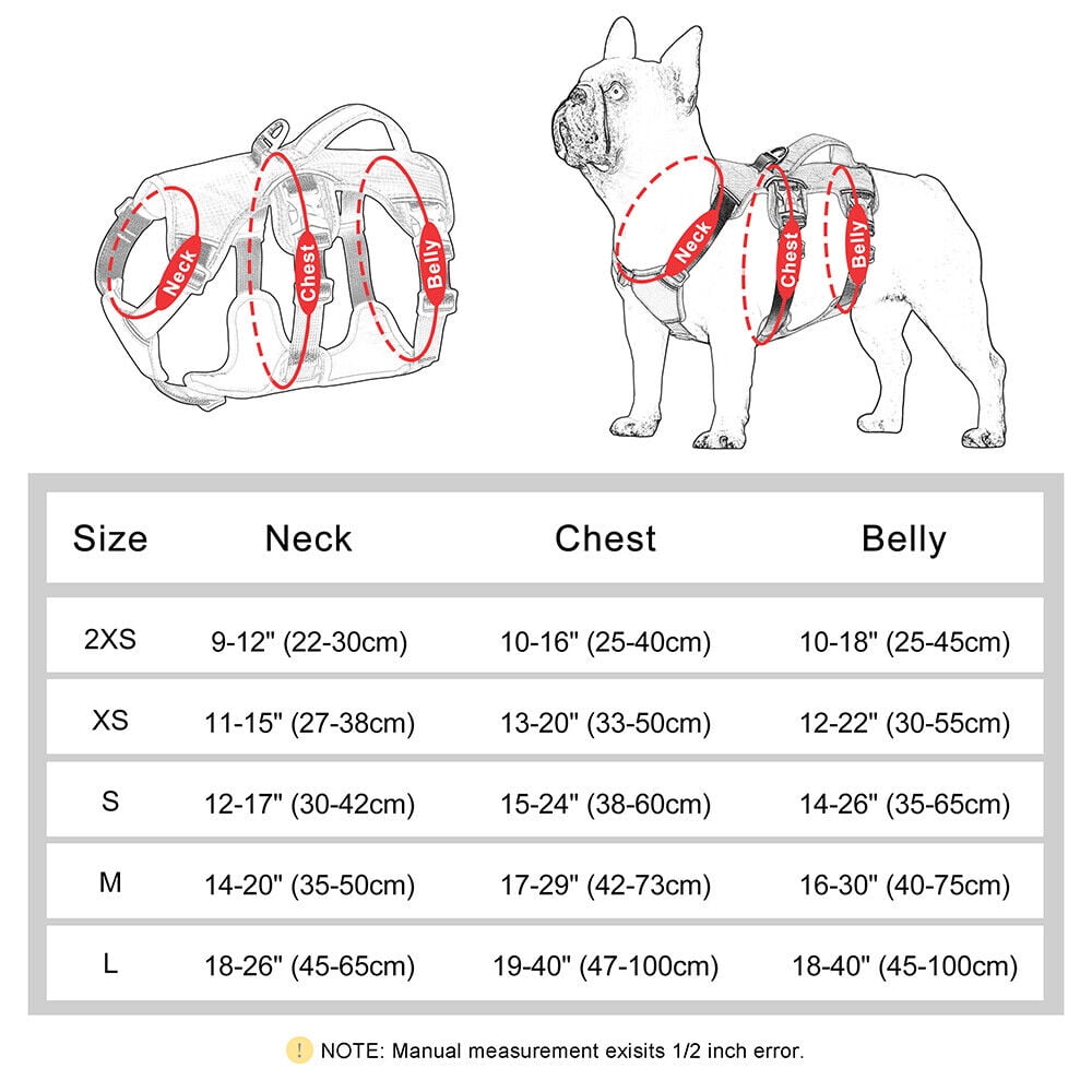 Beirui Strong Nylon Dog Harness with Handle Reflective No Pull Escape Proof Vest Waterproof Adjustable for Medium Large Dogs
