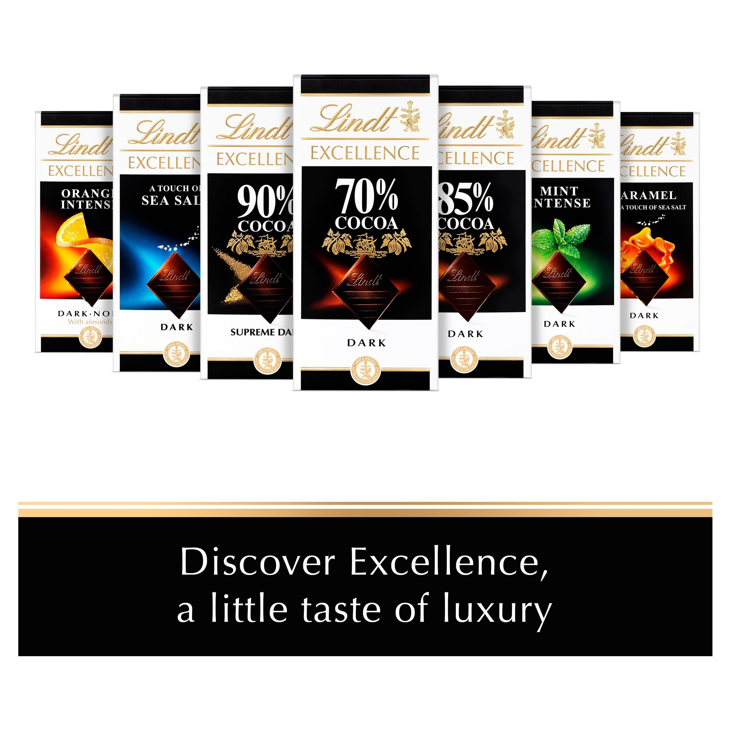 Lindt Excellence Dark Chocolate Bar - Mint Intense 100g, Imported from Britain