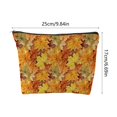 thumbnail image 2 of OCCOA Fall Zipper Makeup Bag with Pumpkin Maple Print Large Capacity Portable Toiletry Pouch for Travel Office Daily Storage, C, 2 of 6