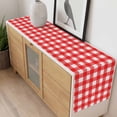 thumbnail image 4 of Red Table Runner - 90 Inch Long, Kitchen Dining Table Runner Dresser Scarves, Country French Rustic Buffalo Plaid Modern Art Farmhouse Decor for Coffee Tables Wedding Party Banquet, 4 of 8
