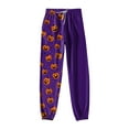 thumbnail image 6 of CAUYDY Women Halloween Sweatpants High Waisted Cinch Bottom Sporty Active Joggers Pants Baggy Lounge Bottoms with Pockets(Purple,XL), 6 of 7