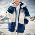 thumbnail image 6 of Teen Boy Jacket Color Block Zipper Long Sleeve Thick Warm Outerwear Cute Hooded Kids Winter Coats Boys 13-14 Years, 6 of 6