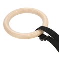 thumbnail image 5 of 1 Pair Wooden Gymnastic Rings with Adjustable Buckle Straps 330lbs Capacity Pull Up Exercise Rings for Home Gym Workout, 5 of 5