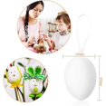 thumbnail image 3 of 50 Decorated Easter Eggs, Hanging Plastic Eggs with Rope, White DIY Paint Eggs with 8 Brushes, 3 of 5