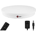 thumbnail image 1 of Motorized Rotating Display Stand, 360 Degree Automatic Rotating Display Stand, Angle Speed Adjustabl Turntable for Big Size Products Potography Live Video Show White/ 20.5inch /330Lbs Load/Wired, 1 of 8
