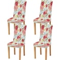 thumbnail image 2 of The Flower Rose Dining Room Chair Covers Chair Slipcovers Seat Protector Removable Washable Chair Cover For Home Kitchen Restaurant Hotel 4pcs, 2 of 6