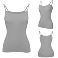 thumbnail image 4 of Women Shelf Bra Tank Tops Camisole Adjustable Spaghetti Strap Under Shirts for Women Light Gray L, 4 of 4