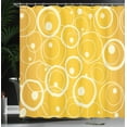 thumbnail image 3 of Ambesonne Vintage Yellow Shower Curtain, Circles and Dots, 69"Wx84"L, Yellow Pale Yellow, 3 of 4