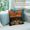 thumbnail image 5 of Funda de almohada de Halloween con diseño divertido y decorativo de felpa corta de 18 x 18 pulgadas, cojín para sofá cama de 18 x 18 pulgadas, 5 of 5