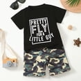 thumbnail image 4 of Little Boy Clothes Set Toddler Boy Outfit Boys Short Sleeved Shorts Two Piece Suit Comfortable Breathable Fashionable Children Suit Toddler Boy Short Set, 4 of 7