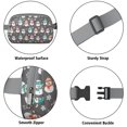 thumbnail image 5 of Gray Christmas Snowman Pattern Cute Fanny Packs for Women,Travel Waterproof Crossbody Fanny Bags Waist Purse for Women Anti Theft Adjustable Strap for Running Travel Cycling, 5 of 6