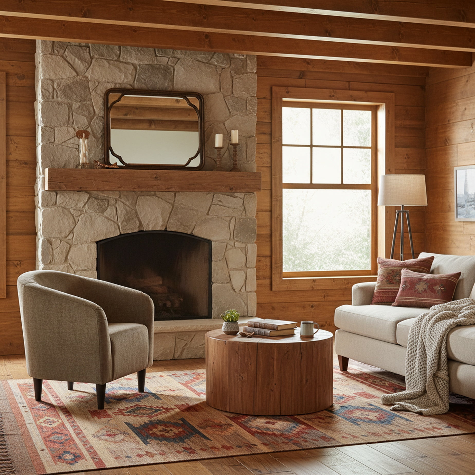 Mainstays Rolled Tub Acccent Chair, Saganaga Mink