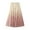 Pink, variant on Easter Carnival Elegant Flowy Maxi Skirt Featuring Pleated Design And Gradient Color With Comfortable Side Slit In Stretchy Fabric For Casual Wear