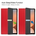 thumbnail image 4 of Dteck Case for Samsung Galaxy Tab S10 Plus 12.4 inch (SM-X820/X826B) 2024,Ultra Slim Leather Tri-Fold Stand Case Auto Wake/Sleep Cover for Galaxy Tab S10+ 12.4 inch 2024,Red, 4 of 9