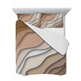 thumbnail image 7 of Quilts Full Size Bedding Set, Brown Ombre Lightweight Quilted Comforter, Modern Geometric Abstract Aesthetic Cream Soft Reversible Bedspread Coverlet with Pillow Covers for All Season, 78" x 90", 7 of 7