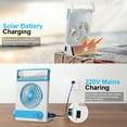 thumbnail image 6 of Solar Camping Fan Portable Fan Rechargeable With Led Light Flashlight Handle Desk Table Fan For Office Home Picnic Travel, 6 of 8