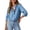 Blue2, variant on Women's Autumn Long Sleeve Denim Shirt, Solid Color Casual Lapel Single Breasted Button Down Blouse, Comfortable and Stylish Top for Fall Season Blue1 L