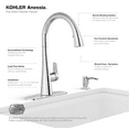 thumbnail image 6 of Kohler Anessia Touchless Pull-Down Kitchen Faucet with Optional Deck Plate, 6 of 8
