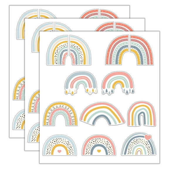 Carson Dellosa Education We Belong Rainbow Fun Cut-Outs, 36 Per Pack, 3 Packs