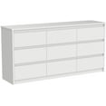 thumbnail image 6 of Hitow 9 Drawer Dresser for Bedroom with Deep Drawers, Large Floor Wood Dressers & Chest of Drawers Handle Free, Modern Long Dressers for Closet Living Room, Wood Color (63" W x 15.7" D x 31.5" H), 6 of 9