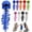 Blue, variant on Dinosaur Skeleton Costume, 3D Spinosaurus Skull Mask with Plush Spine for Dress-Up Play Creative Trex Bone Plushie, Fun Birthday Halloween Gift